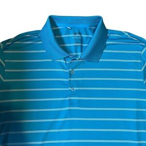 Adidas Mens XL Blue Puremotion Short Sleeve Golf Polo shirt